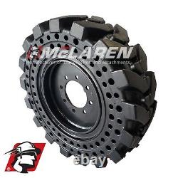 10x16.5 Maximizer GT Solid Skid Steer Tires Flat Proof Set of 4 With Rim