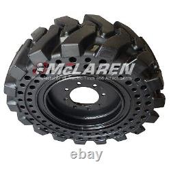 10x16.5 Maximizer GT Solid Skid Steer Tires Flat Proof Set of 4 With Rim