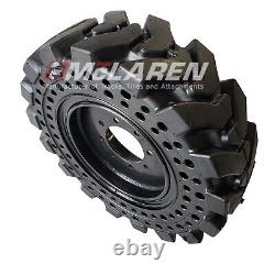 10x16.5 Maximizer GT Solid Skid Steer Tires Flat Proof Set of 4 With Rim