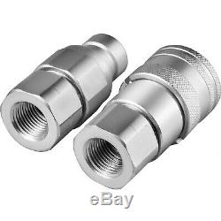 1/2 NPT Skid Steer Bobcat Flat Face Hydraulic Quick Connect Coupler Coupling
