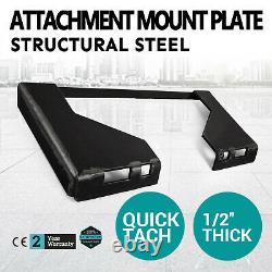 1/2 Quick Tach Attachment Mount Plate Skid steer Adapter Bobcat Skid Steer