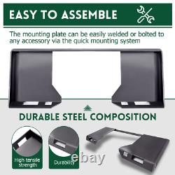 1/2 Skid Steer Mount Plate Adapter Loader Quick Tach Attachment For Bobcat