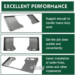 1/2 Skid Steer Mount Plate Adapter Loader Quick Tach Attachment For Bobcat