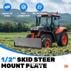 1/2 thick Skid Steer Mount Plate Adapter Loader Quick Tach Attachment Metal