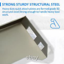 1/4 3/8 1/2 HD Quick Tach Attachment Mount Plate For Skid Steer Loader