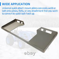 1/4 3/8 1/2 HD Quick Tach Attachment Mount Plate For Skid Steer Loader