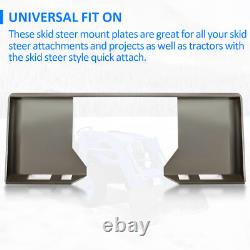 1/4 3/8 1/2 HD Quick Tach Attachment Mount Plate For Skid Steer Loader