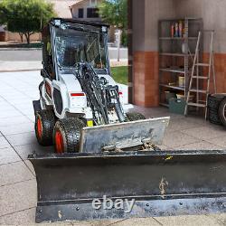 1/4 Skid Steer Loader Mount Plate With Latch Box Bucket Quick Tach Attachment