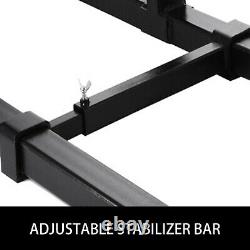 2000lbs Clamp on Pallet Forks Adjustable Stabilizer Bar for Loader Skid Steer