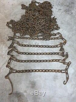 2NEW 10-16.5NHS with surface rust SNOW CHAINS 2EXTRA cross ChainSEE PICS6-4R