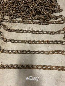2NEW 10-16.5NHS with surface rust SNOW CHAINS 2EXTRA cross ChainSEE PICS6-4R