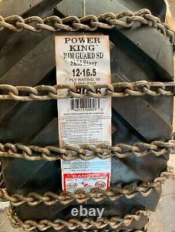 2 New USA 12-16.5nhs 2 Link Spaced Snow Ice Mud Tire Chains Skid Steer Tractor