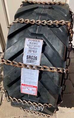 2 New USA 12-16.5nhs Snow Ice Mud Tire Chains Skid Steer Tractor