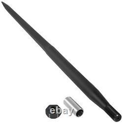 2pcs 49 Square Hay Bale Spear 4000lbs Capacity 1 3/4 Wide Skidsteer Spike Fork