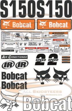 30pcs Bobcat S150 Out Side Decal Sticker Kit New Style Skid Steer Loader Number