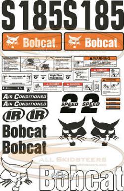 30pcs Bobcat S185 Out Side Decal Sticker Kit New Style Skid Steer Loader Number