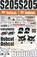 30pcs Bobcat S205 Out Side Decal Sticker Kit New Style Skid Steer Loader Number
