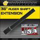 36 Auger Shaft Extension Skid Steer (36 Inch 2 9/16th Inch Rounded Extension)