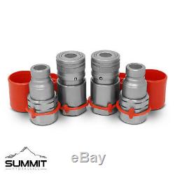 3/4 NPT Flat Face Hydraulic Quick Connect Coupler Skid Steer Bobcat 2 Sets