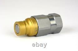 3/4 NPT Pair Hydraulic Flat Face Quick Coupler Skid Steer Bobcat ISO 16028