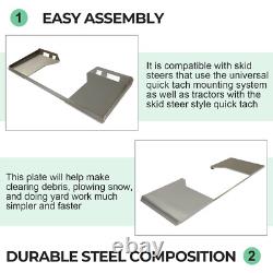3/8 Quick Tach Attachment Skid Steer Mount Plate Adapter Loader For Tractors