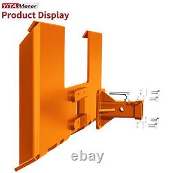 3/8 Thick Skid Steer Mount Plate Quick Attach With 2 Removable Hitch Orange US