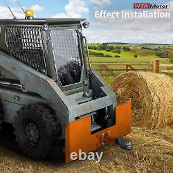 3/8 Thick Skid Steer Mount Plate Quick Attach With Removable 2 Hitch Orange