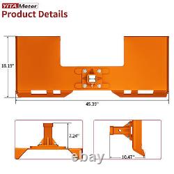 3/8 Thick Skid Steer Mount Plate Quick Attach With Removable 2 Hitch Orange