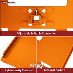 3/8 Thick Skid Steer Mount Plate Quick Attach With Removable 2 Hitch Orange