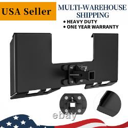 3/8 Thick Skid Steer Mount Plate With2 Detachable Trailer Hitch Receiver Attach
