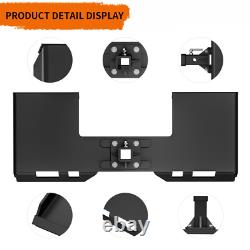3/8 Thick Skid Steer Mount Plate With2 Detachable Trailer Hitch Receiver Attach