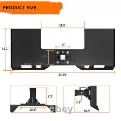 3/8 Thick Skid Steer Mount Plate With2 Detachable Trailer Hitch Receiver Attach
