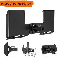 3/8 Thick Skid Steer Mount Plate With2 Detachable Trailer Hitch Receiver Attach