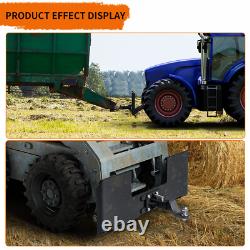 3/8 Thick Skid Steer Mount Plate With2 Detachable Trailer Hitch Receiver Attach