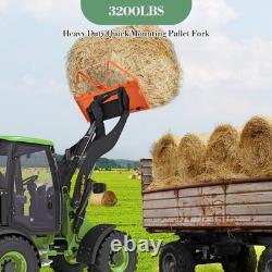 46 Skid Steer Pallet Forks, 3200Lbs Capacity, Skid Steer Forks Attachment