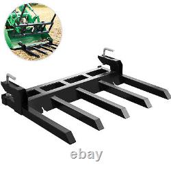 48 Clamp Debris Forks Tractor Skid Steer Loader Bucket Pallet Forks Heavy Steel