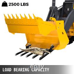 48 Clamp Debris Forks Tractor Skid Steer Loader Bucket Pallet Forks Heavy Steel