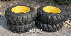4-10-16.5 SKS-1 Skid Steer Tires Rims/Wheels for New Holland, John Deere, Mustang