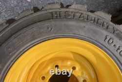 4-10-16.5 SKS-1 Skid Steer Tires Rims/Wheels for New Holland, John Deere, Mustang