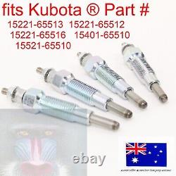 4 Glow Plugs for Kubota L285 L295 L295DT L295F L305 L345 L345DT L1500 L1501 HK1