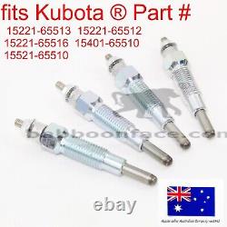 4 Glow Plugs for Kubota L285 L295 L295DT L295F L305 L345 L345DT L1500 L1501 HK1