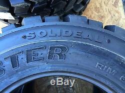 4 HD 10-16.5 Skid Steer Tires 10X16.5 Solideal SKZ Lifemaster-Bobcat & others