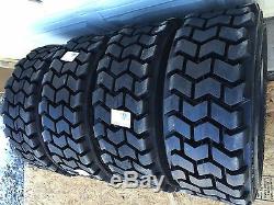 4 HD 10-16.5 Skid Steer Tires 10X16.5 Solideal SKZ Lifemaster-Bobcat & others
