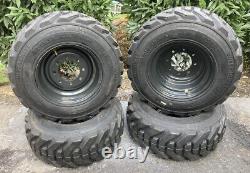 4-HD 12-16.5 SKS-8 Skid Steer Tires/Rims, Case, New Holland Gray-12X16.5-14 PLY
