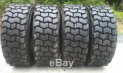 non directional 4-10X16.5 Skid Steer Tires 10-16.5-10 ply rating-HEAVY DUTY 