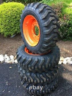 4 NEW 10-16.5 Camso SKS332 Skid Steer Tires/wheels/rims for Bobcat 10 PLY