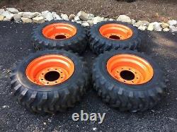 4 NEW 10-16.5 Camso SKS332 Skid Steer Tires/wheels/rims for Bobcat 10 PLY