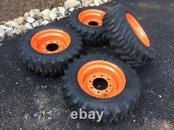 4 NEW 10-16.5 Camso SKS332 Skid Steer Tires/wheels/rims for Bobcat 10 PLY