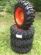 4 New 10-16.5 Galaxy Skid Steer Tires & Wheels/rims For Bobcat -10 Ply-10x16.5