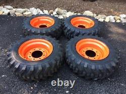 4 NEW 10-16.5 Skid Steer Tires/wheels for R-Series Bobcat S64, S62 Camso sks332